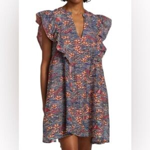 New! Chufy Printed Mini Dress Size S